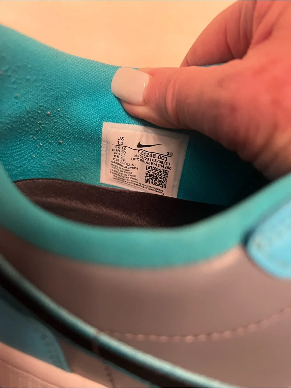 Jordan Men’s Low Top Sneakers in Gray & Teal